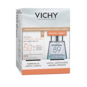 Vichy Capital Soleil UV-age SPF50+ tonirani + Mineral 89 Booster 30 ml