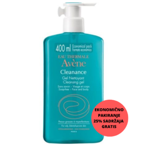 Eau Thermale Avène Cleanance Gel za čišćenje  400 ml 25%sadržaja GRATIS