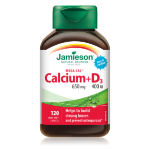Jamieson Kalcij 650 mg i Vitamin D3 400 IU, tablete a120