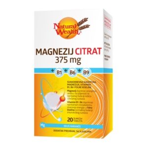 Natural Wealth Magnezij citrat 375 + B1 + B6 + B9 šumeće tablete
