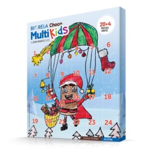 Biorela Choco Multi Kids čokoladice adventski kalendar 20+4 čokoladice gratis
