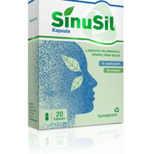 Hamapharm SinuSil kapsule za začepljen nos, sinuse i lakše disanje, 20 kapsula