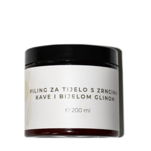 Ljekarna Bjelovar Piling za tijelo sa zrncima kave i bijelom glinom 200ml